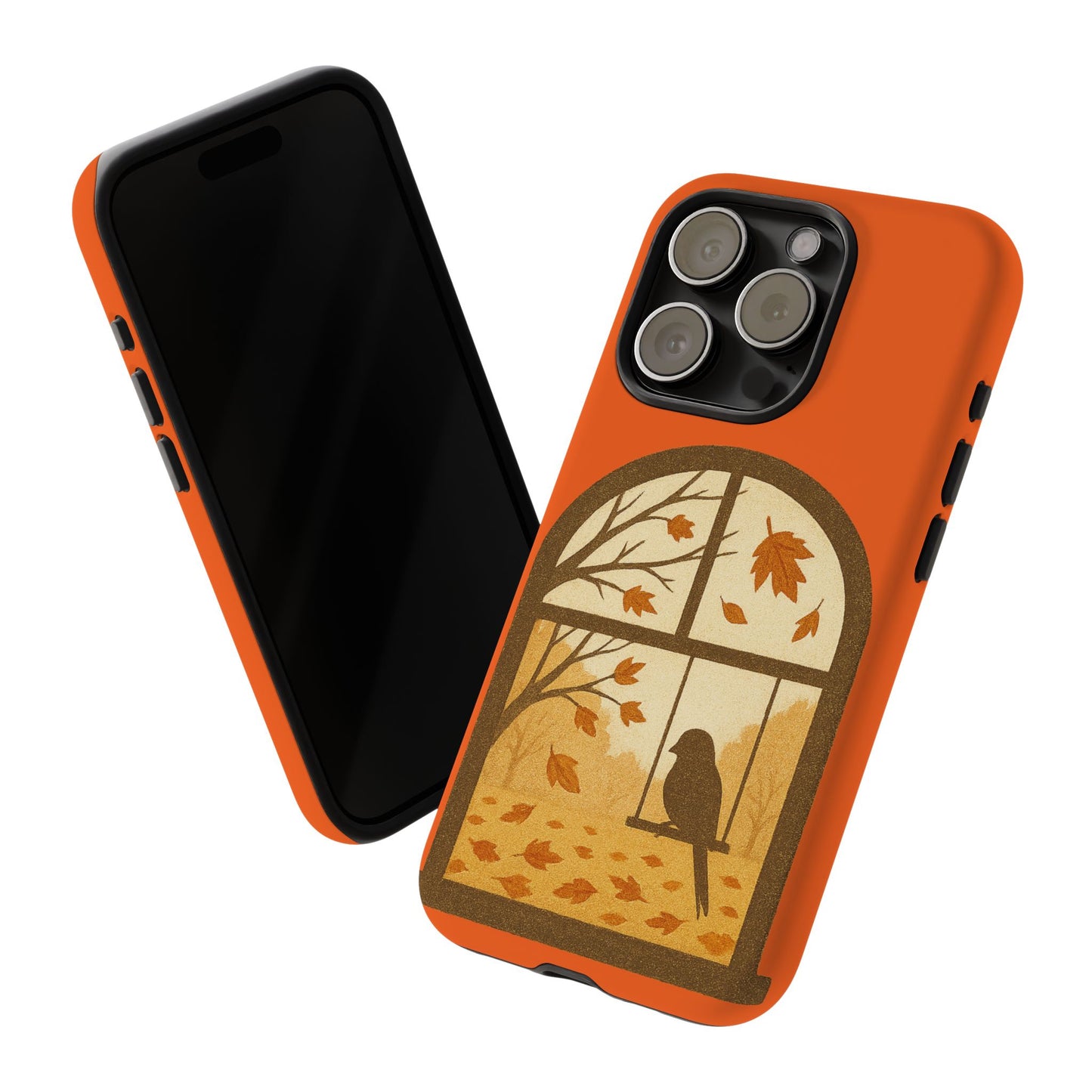 Bird In The Window Autumn Themed Phone Case