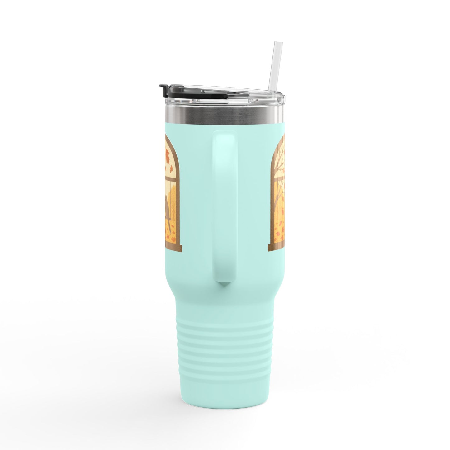 Bird In The Window Autumn Themed Travel Mug
