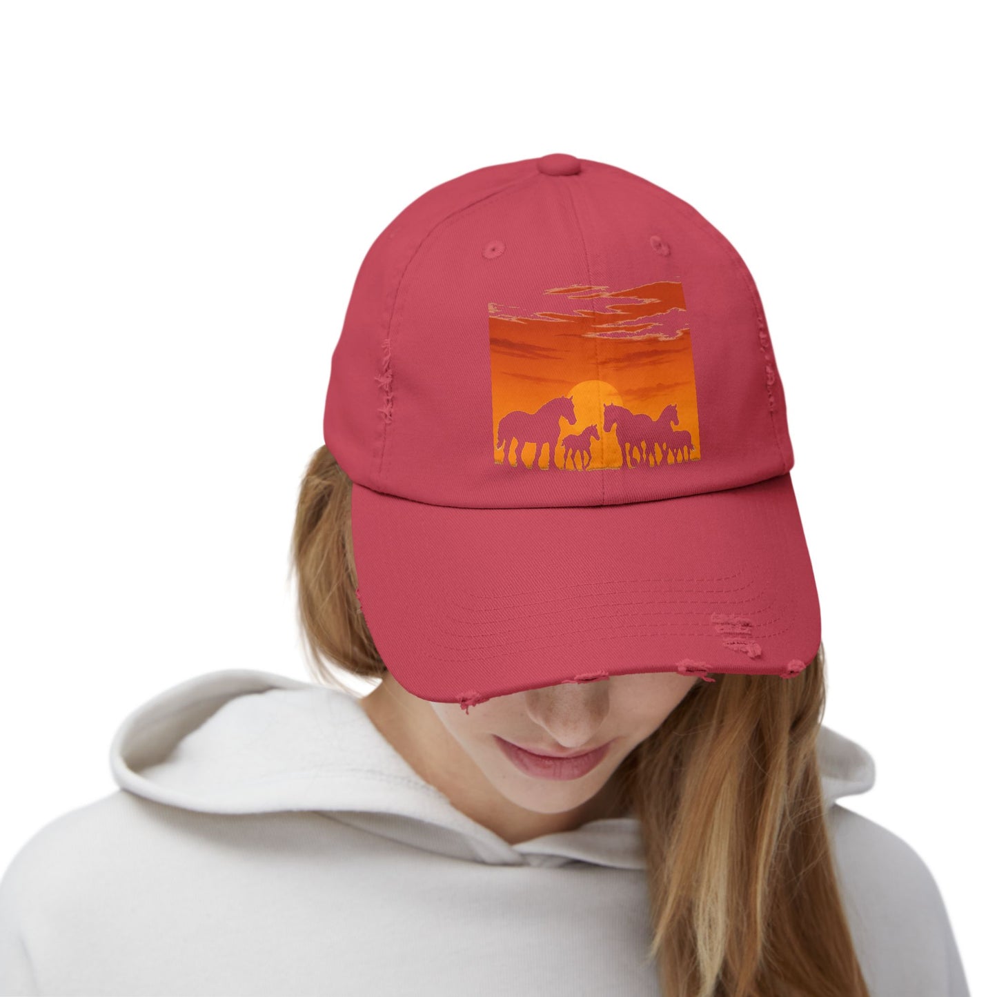 Horses on the Horizon Distressed Hat