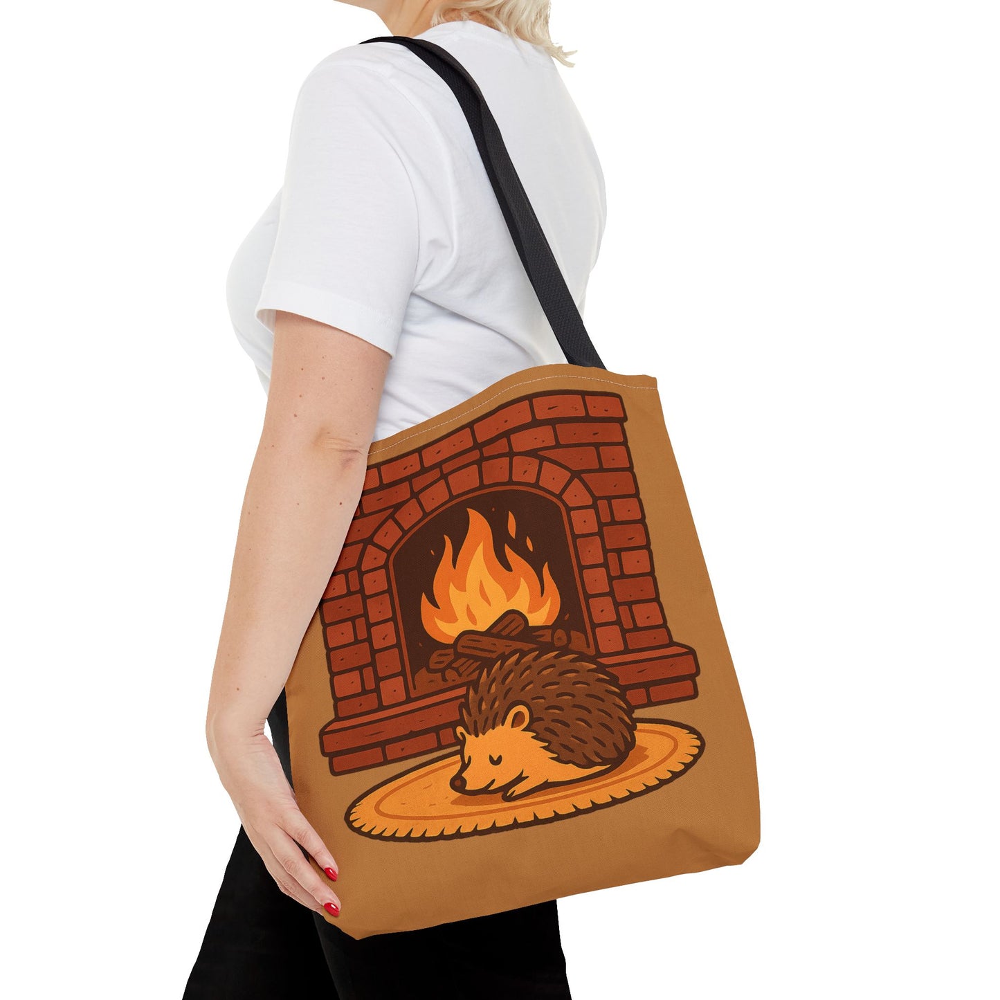 Fireside Spines Cozy Autumn Tote Bag