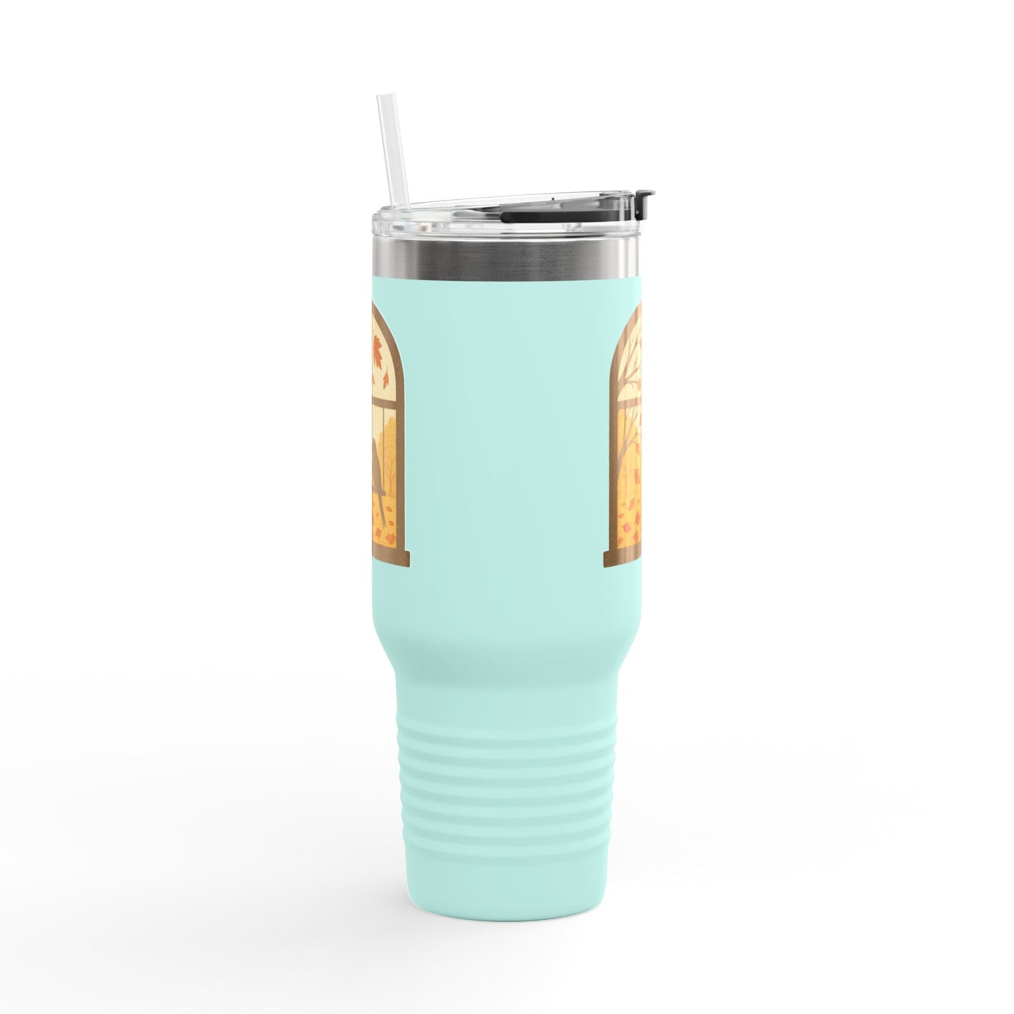 Bird In The Window Autumn Themed Travel Mug