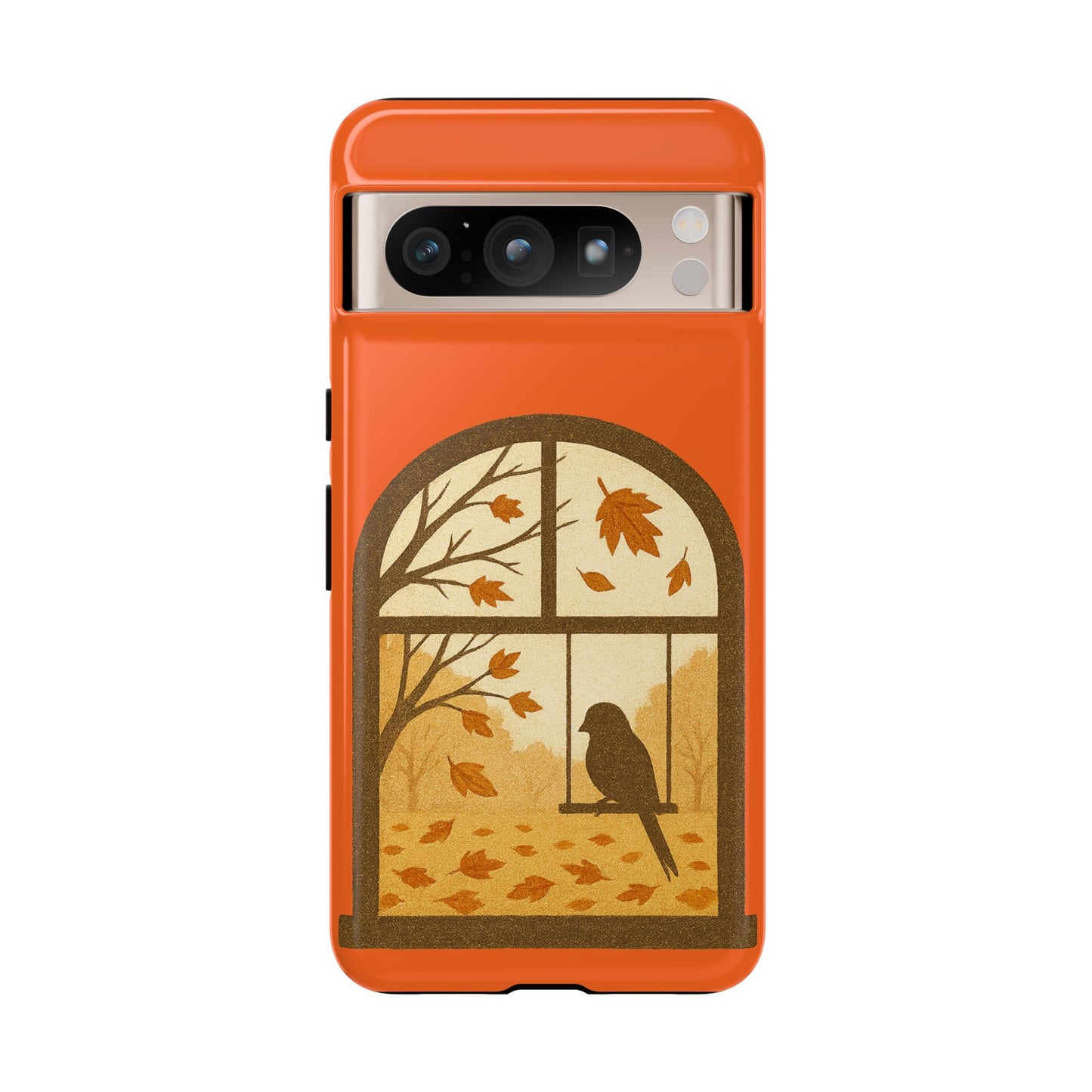 Bird In The Window Autumn Themed Phone Case