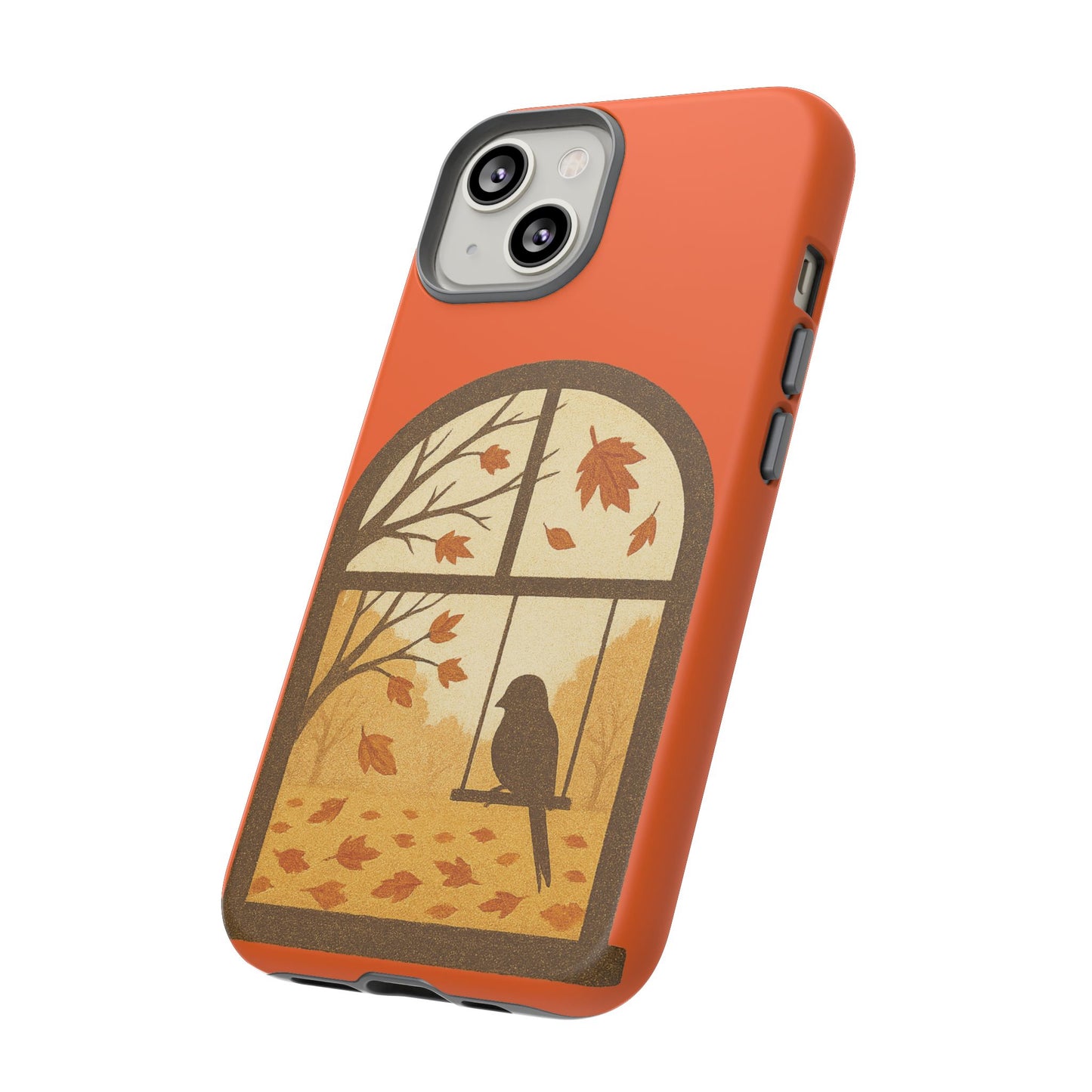 Bird In The Window Autumn Themed Phone Case