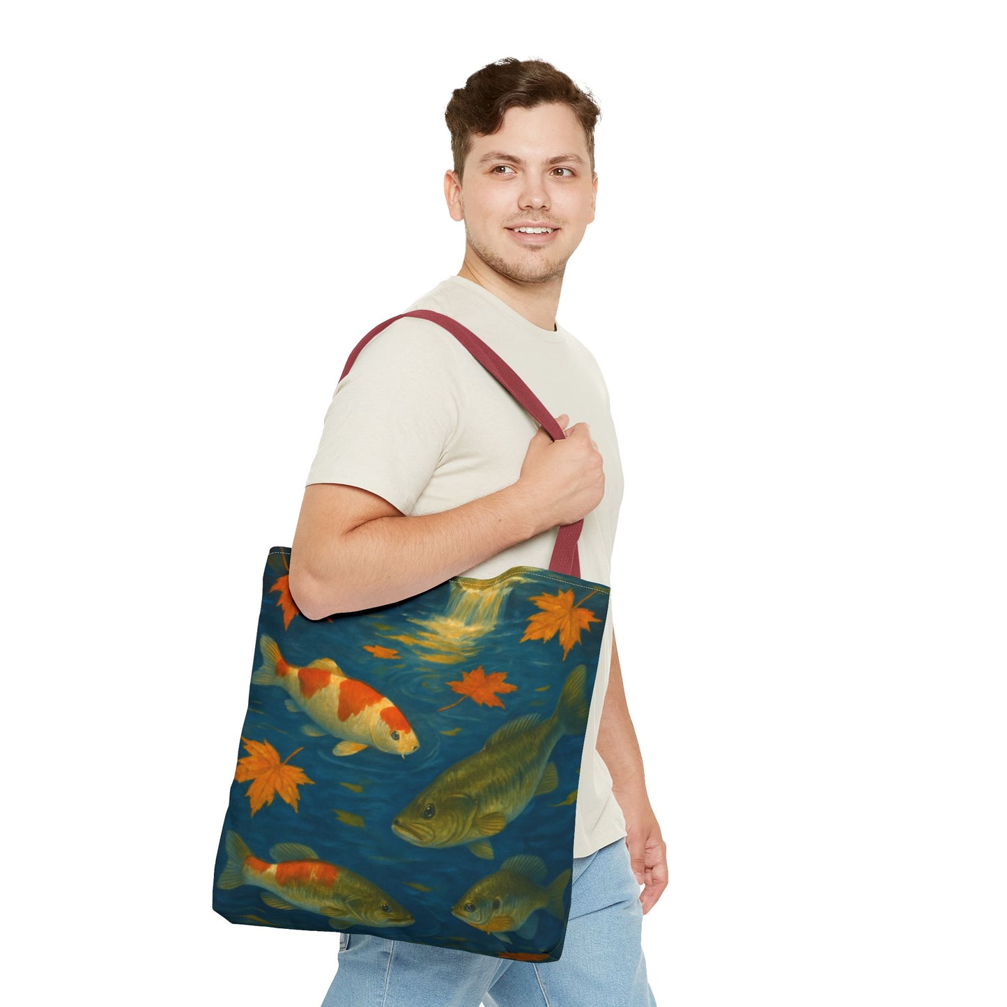 Fall Fish Print Tote Bag