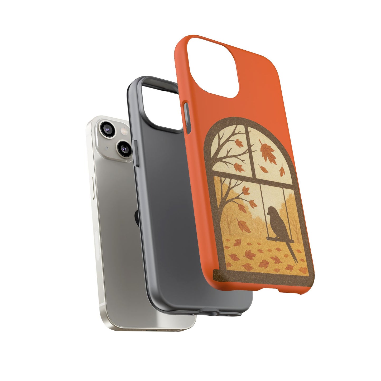 Bird In The Window Autumn Themed Phone Case