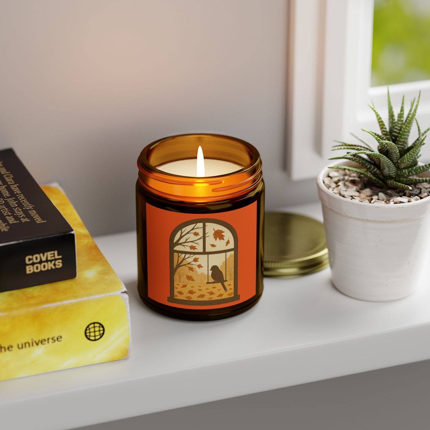 Bird In The Window Autumn Themed Scented Candle