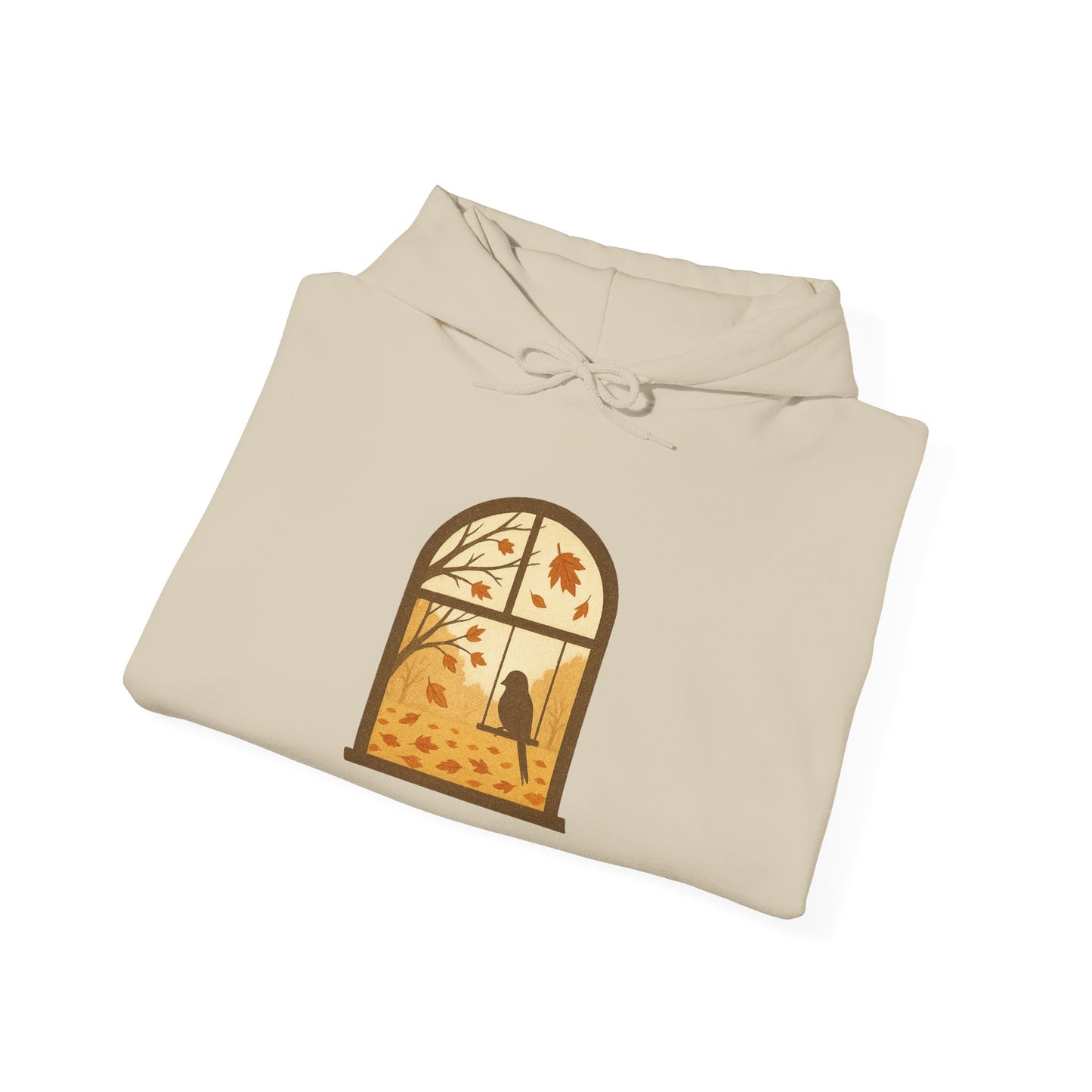 Bird In The Window Autumn Themed Hoodie