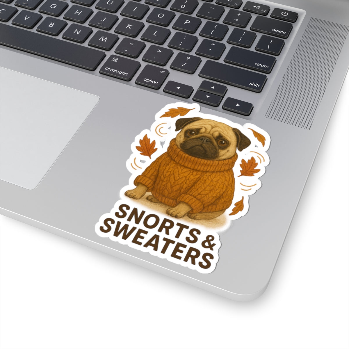 Snorts and Sweaters Pug Dog Sticker