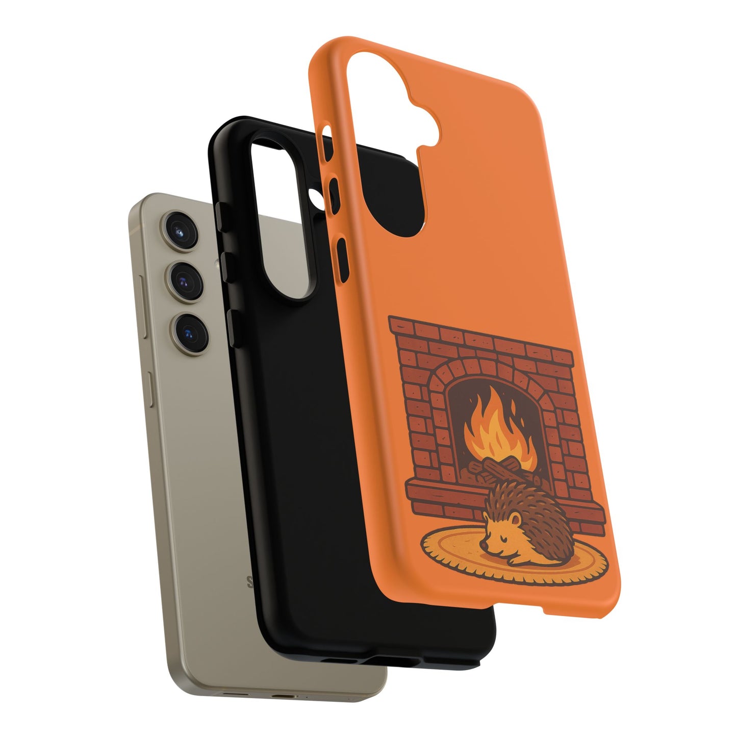 Fireside Spines Cozy Autumn Hedgehog Phone Case