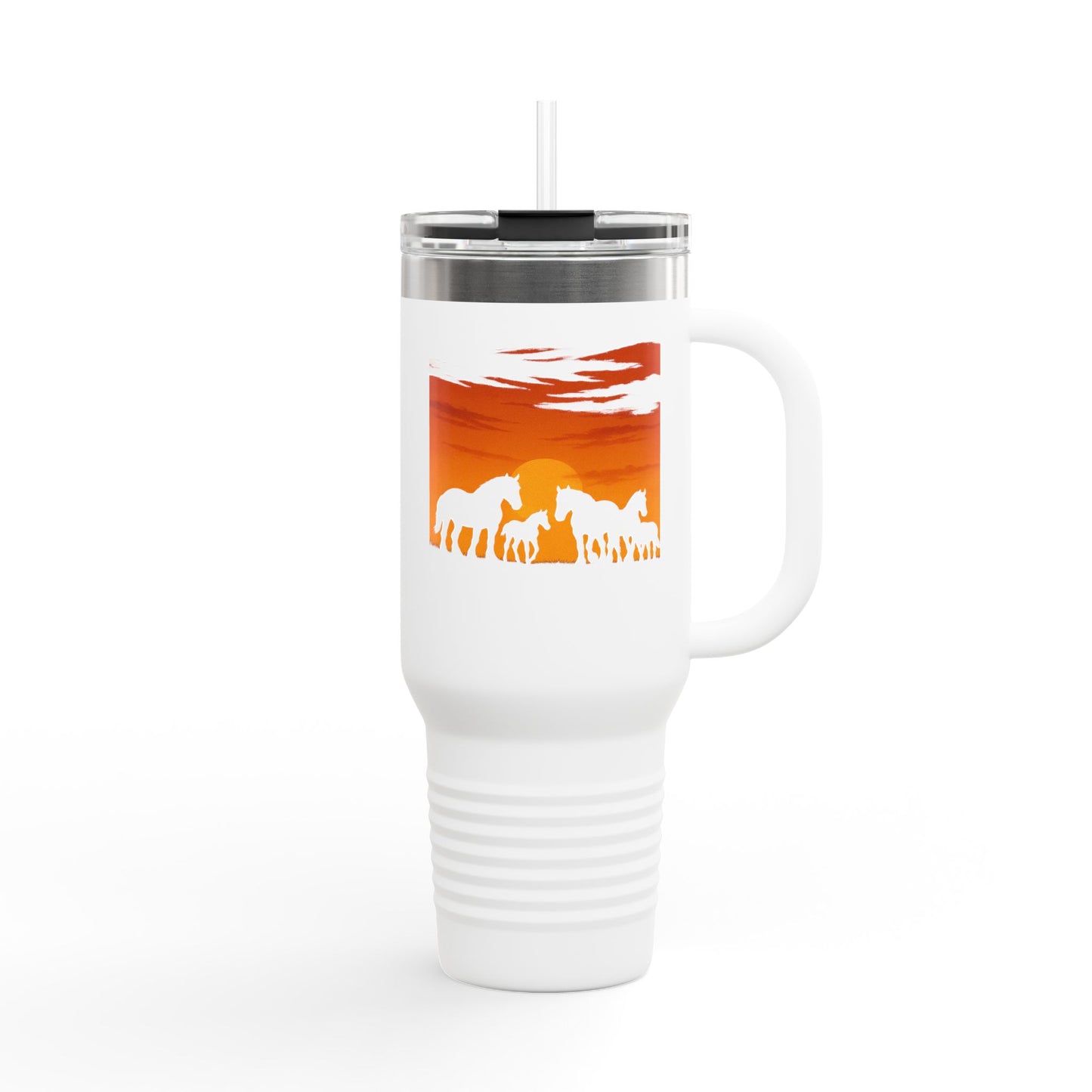 Horses on the Horizon Autumn Themed Travel Mug