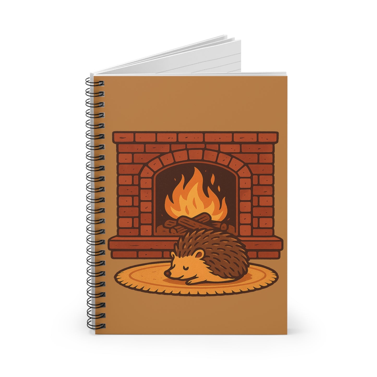 fireside spines Cozy Autumn Spiral Notebook - Ruled Line