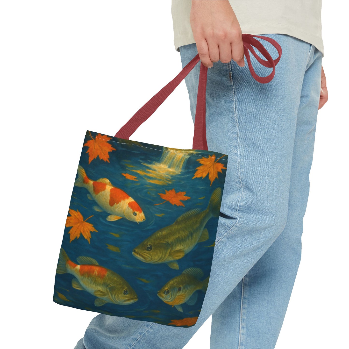 Fall Fish Print Tote Bag