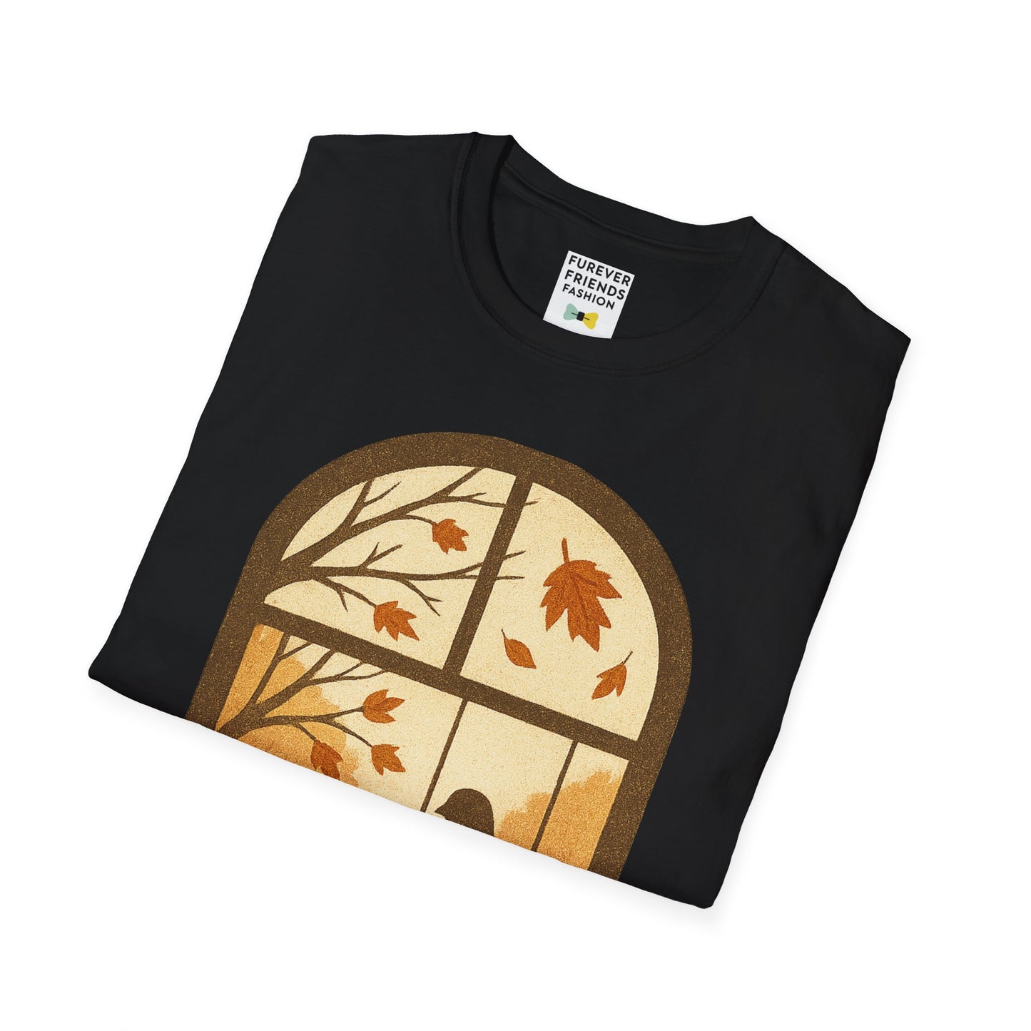 Bird In The Window Autumn Themed Tee