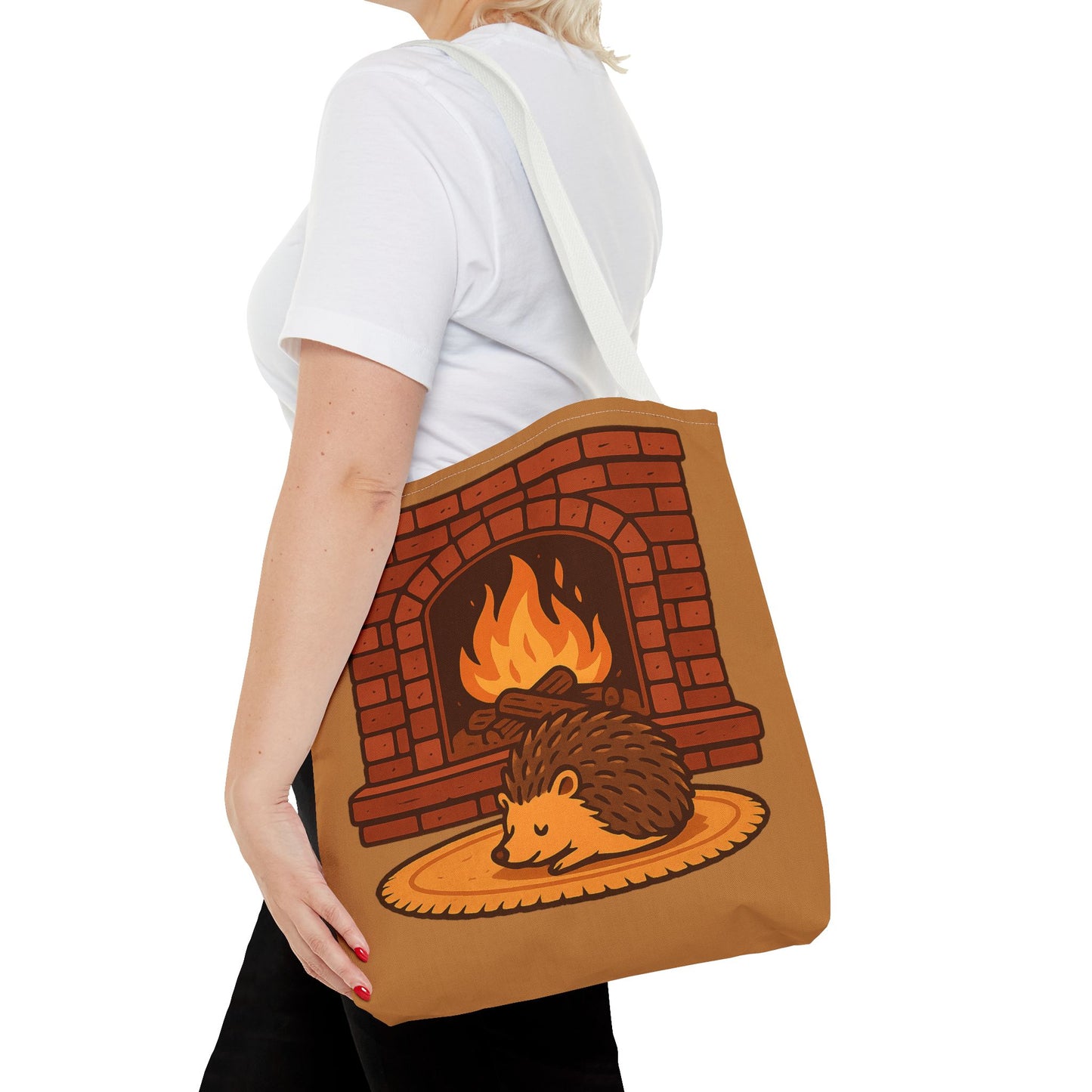 Fireside Spines Cozy Autumn Tote Bag