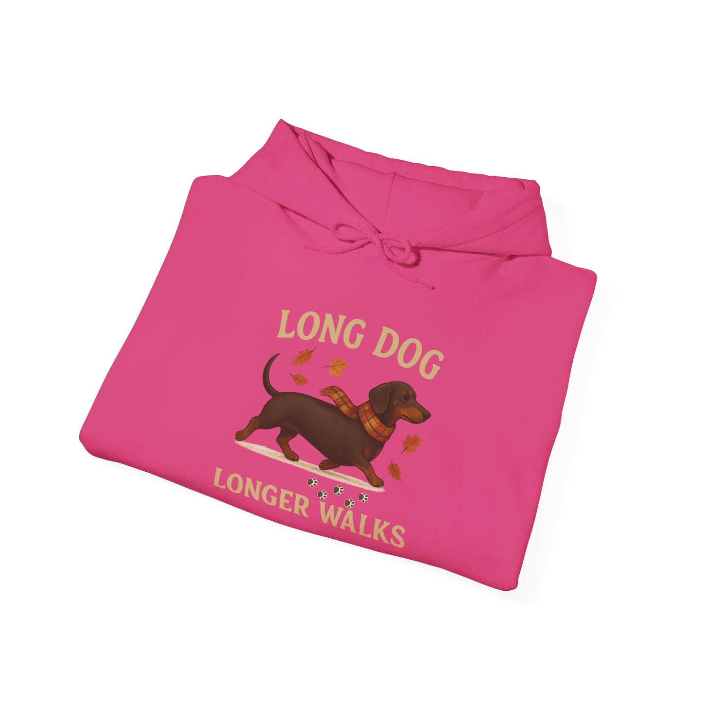 Long Dog Longer Walks Autumn Themed Hoodie