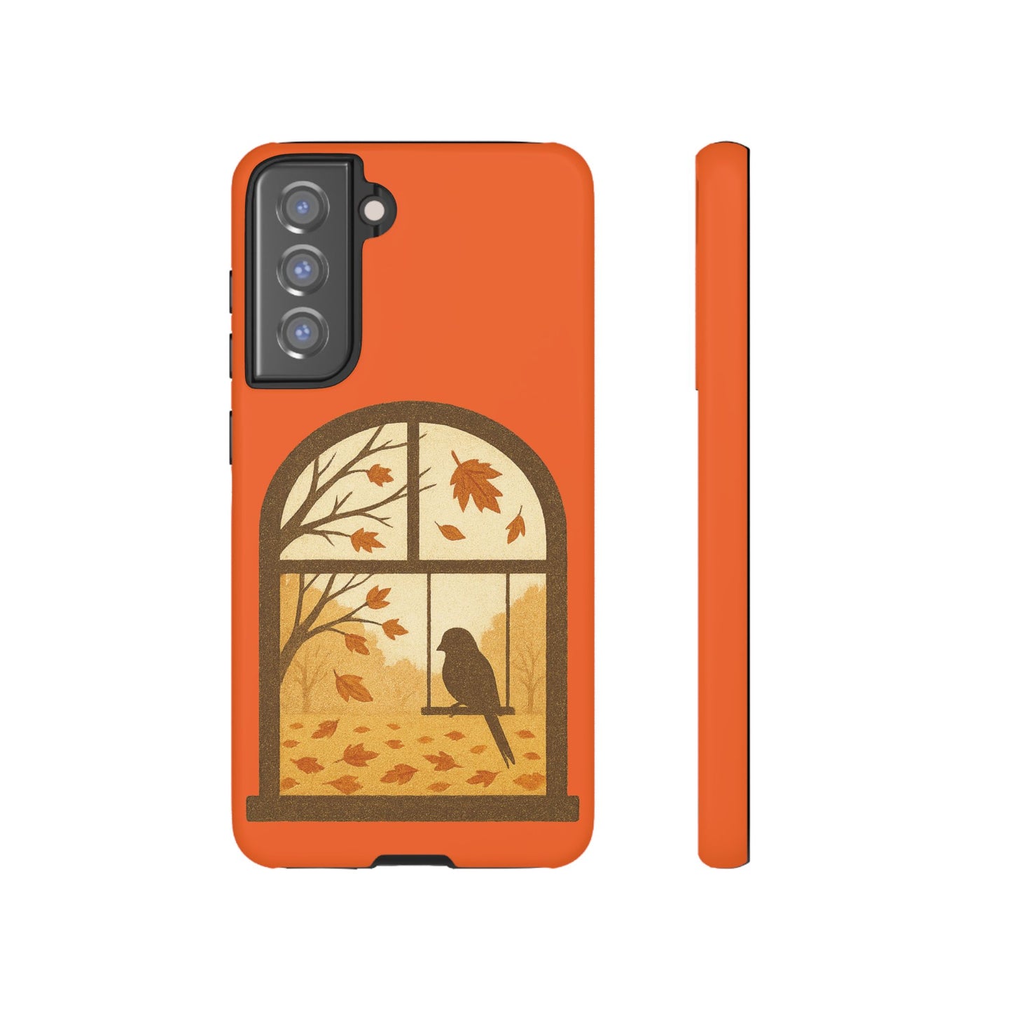 Bird In The Window Autumn Themed Phone Case