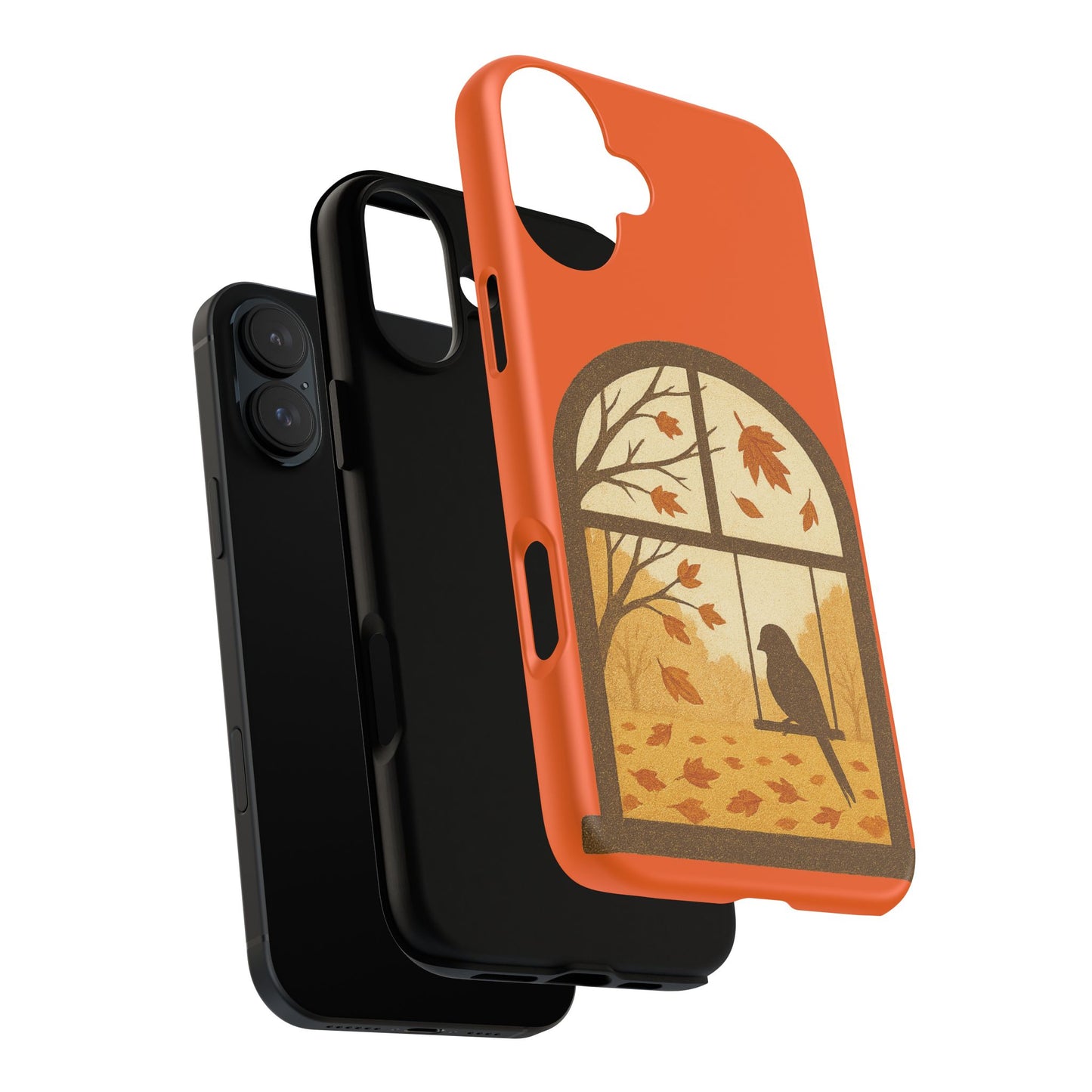 Bird In The Window Autumn Themed Phone Case