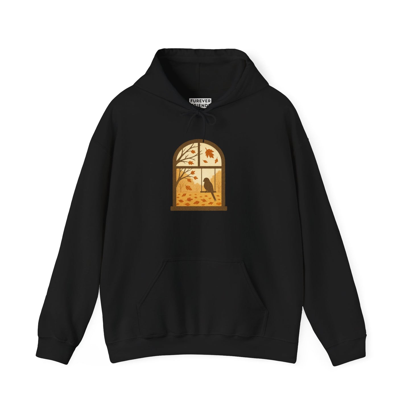 Bird In The Window Autumn Themed Hoodie