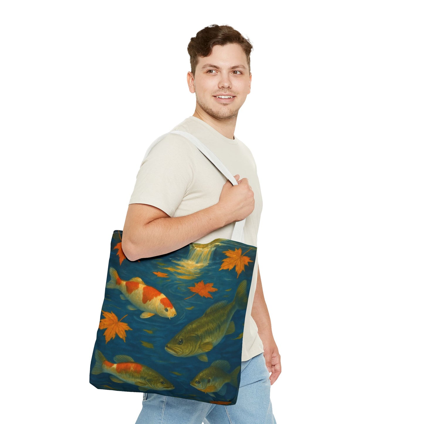Fall Fish Print Tote Bag