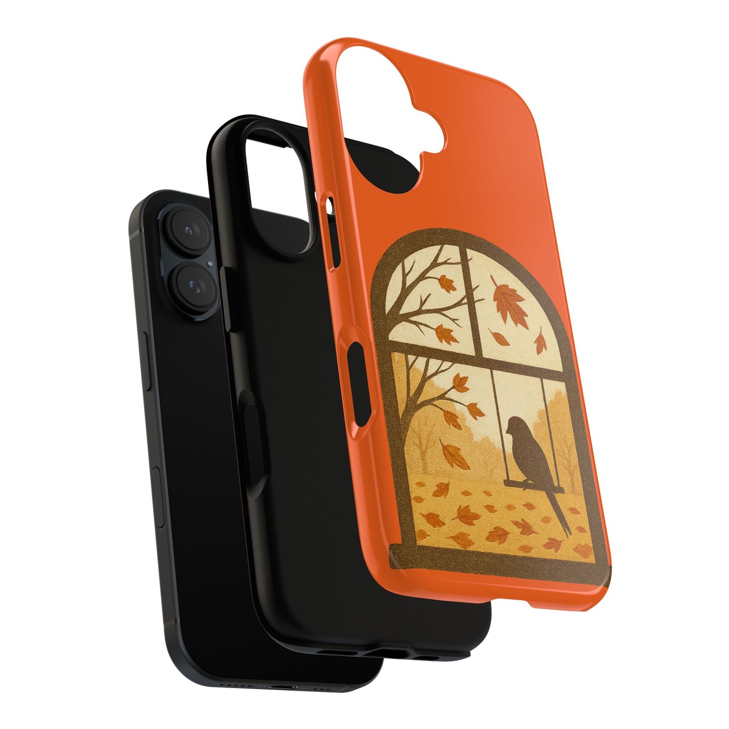Bird In The Window Autumn Themed Phone Case
