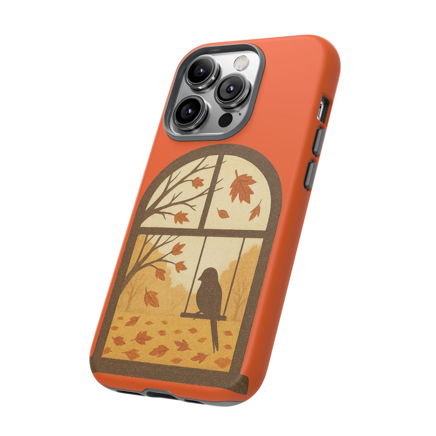 Bird In The Window Autumn Themed Phone Case