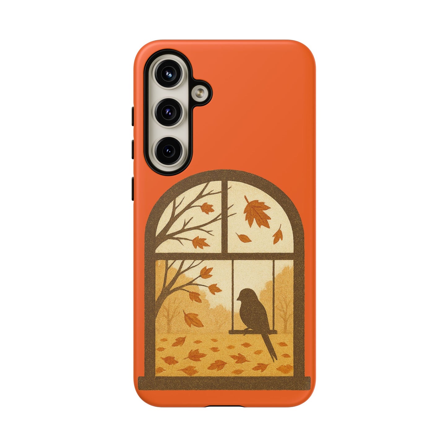 Bird In The Window Autumn Themed Phone Case