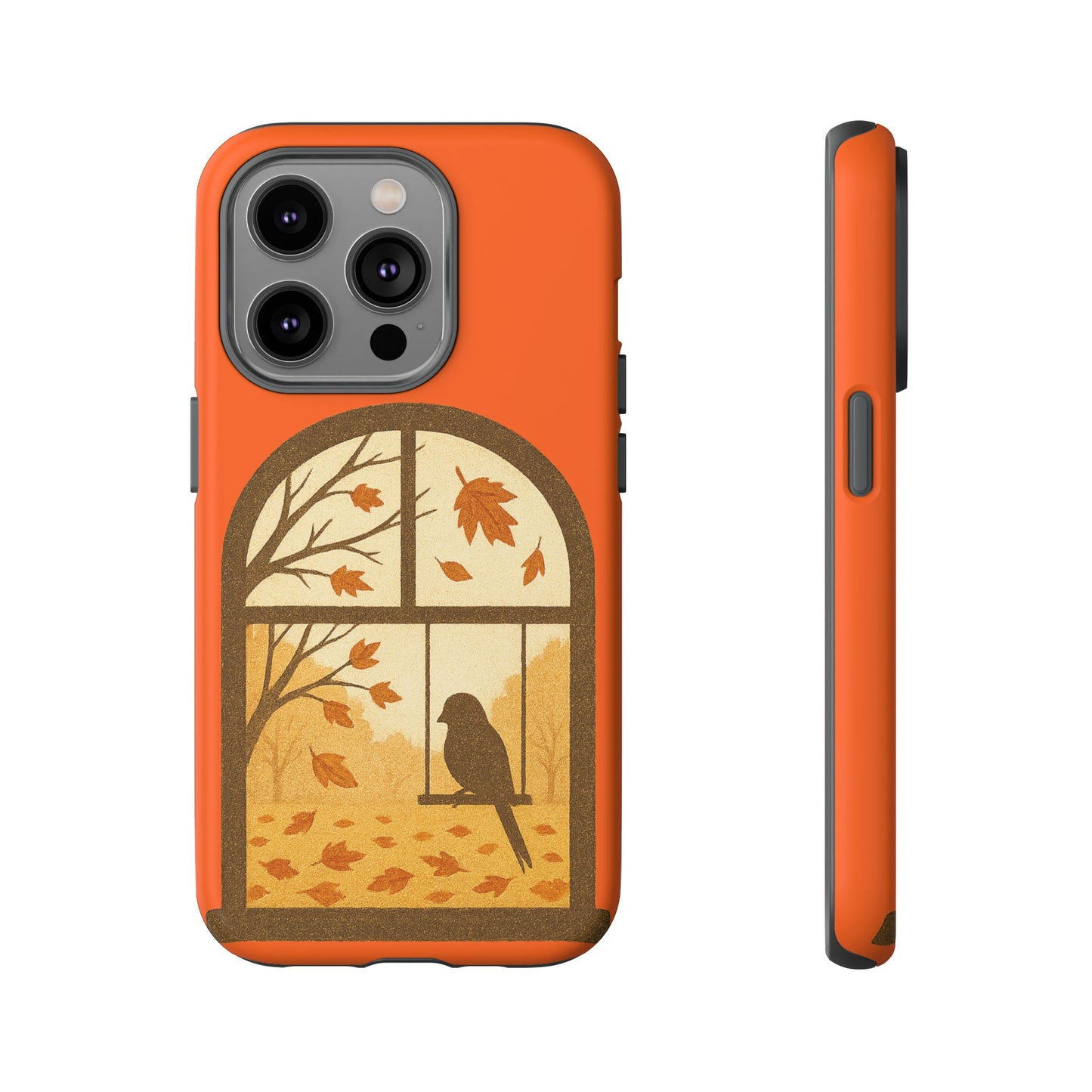 Bird In The Window Autumn Themed Phone Case