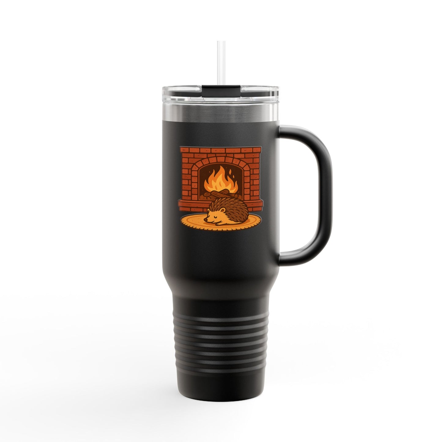 Fireside Spines Cozy Autumn Travel Mug