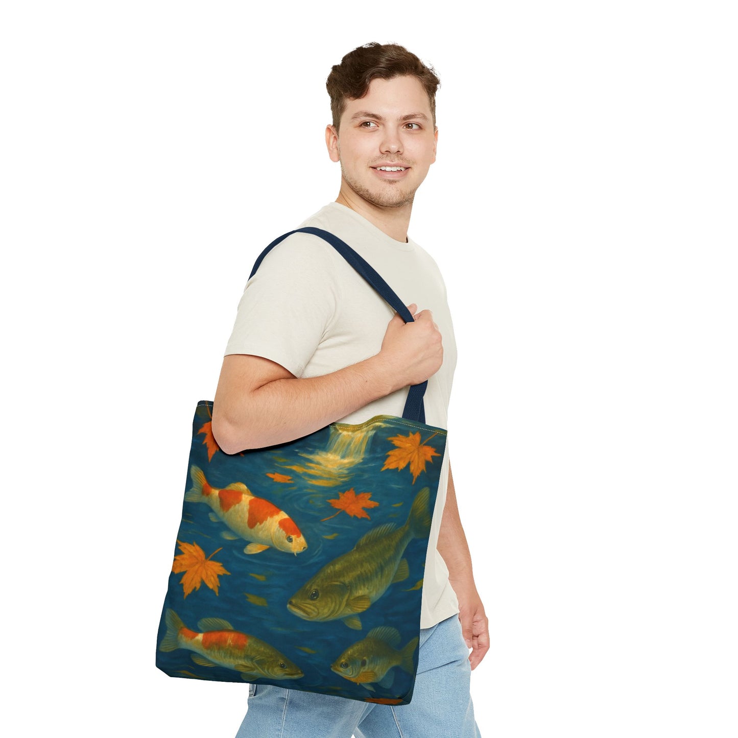 Fall Fish Print Tote Bag