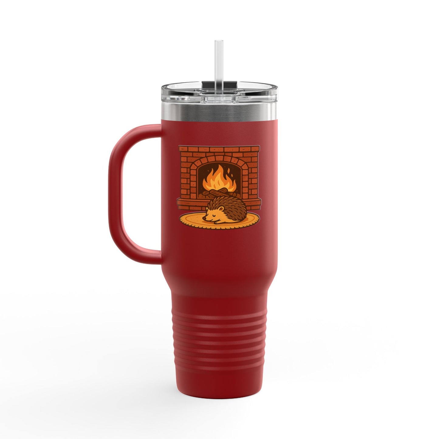 Fireside Spines Cozy Autumn Travel Mug