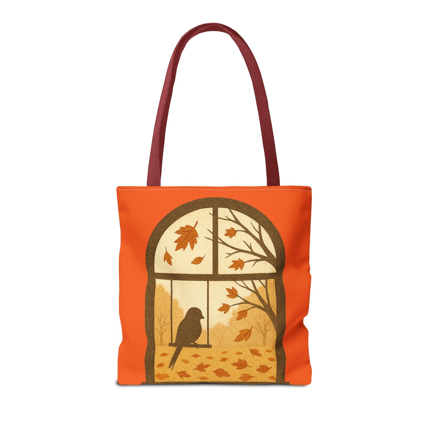 Bird In The Window Autumn Themed Tote Bag