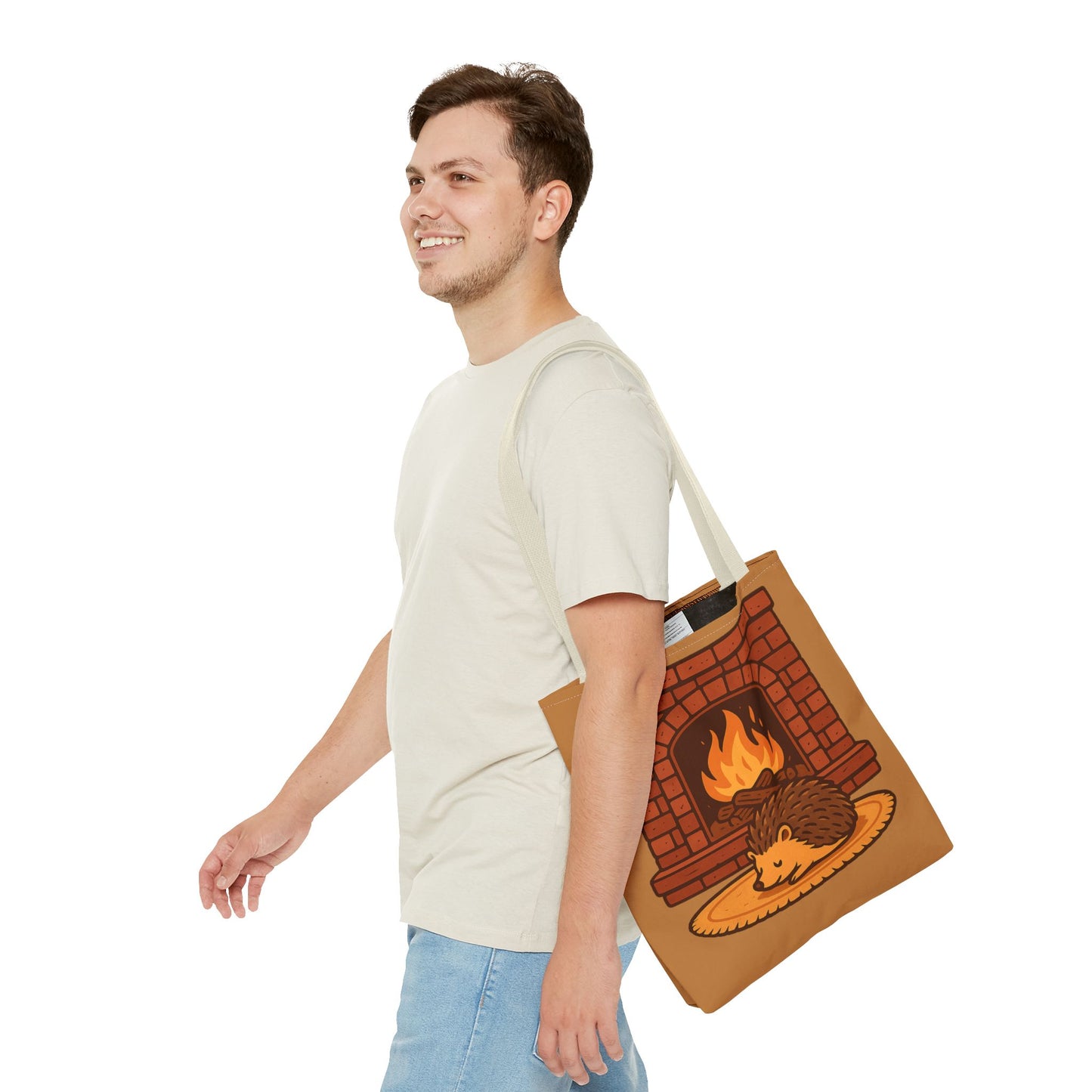 Fireside Spines Cozy Autumn Tote Bag