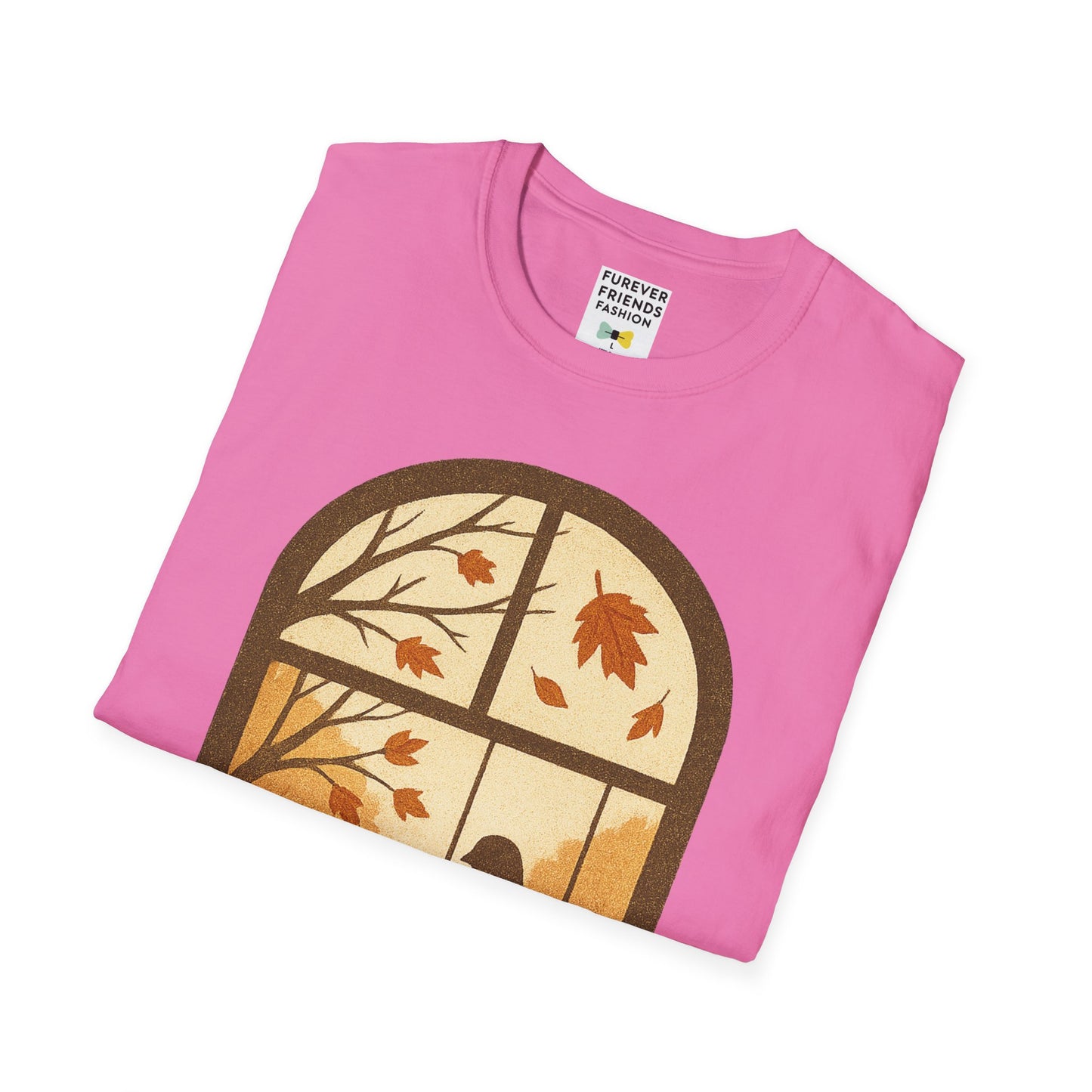 Bird In The Window Autumn Themed Tee
