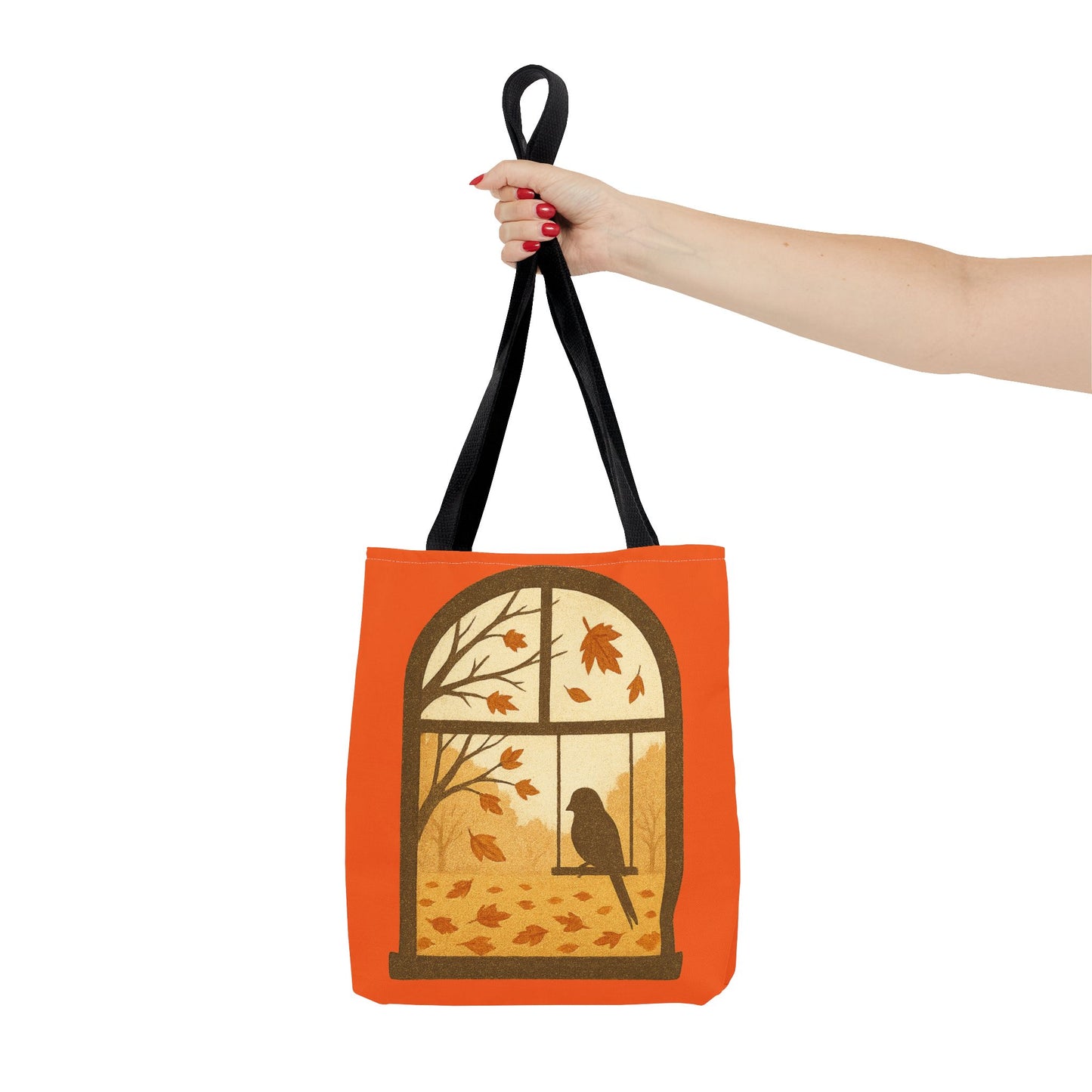 Bird In The Window Autumn Themed Tote Bag