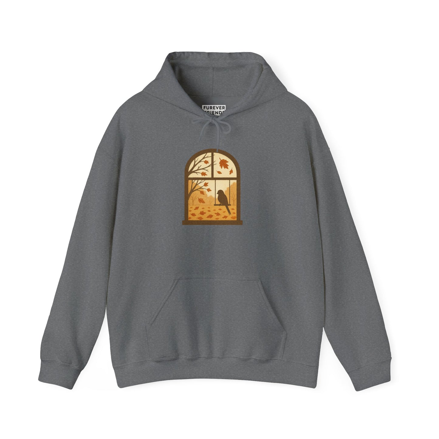 Bird In The Window Autumn Themed Hoodie