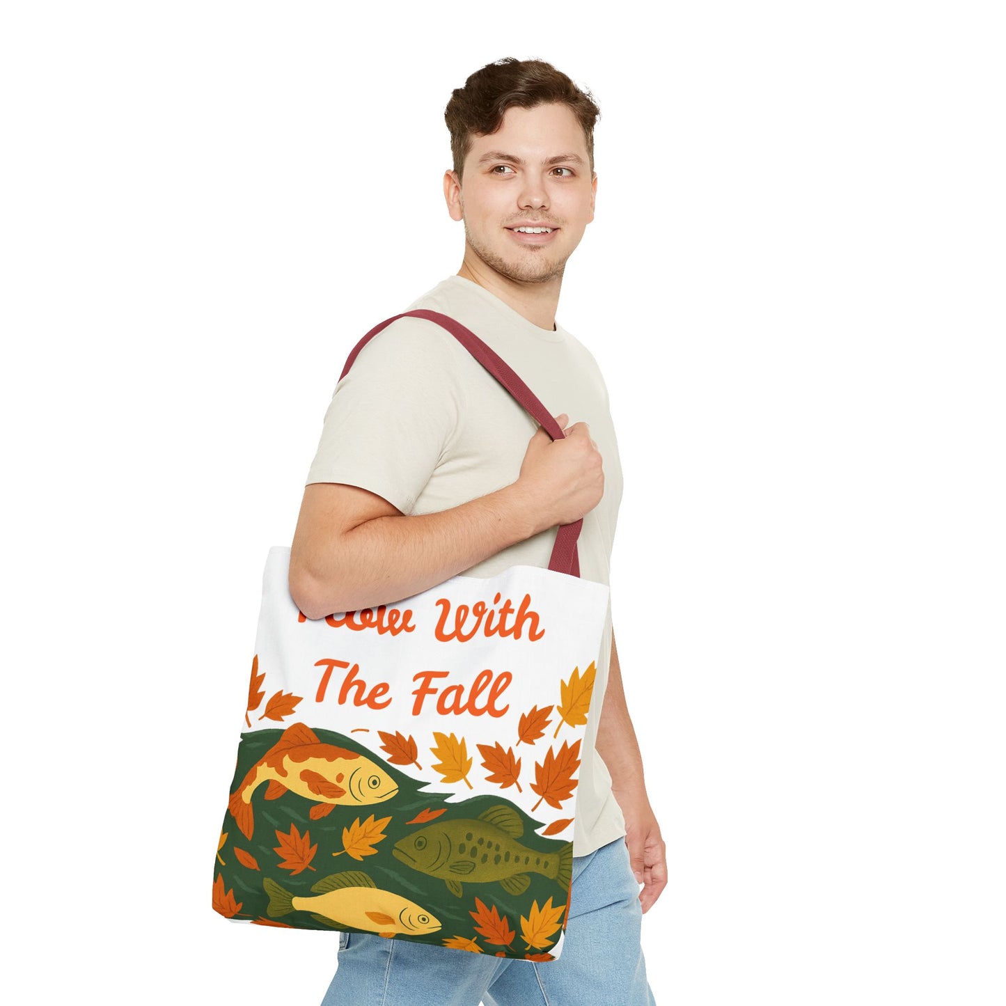 Flow With The Fall Print Tote Bag