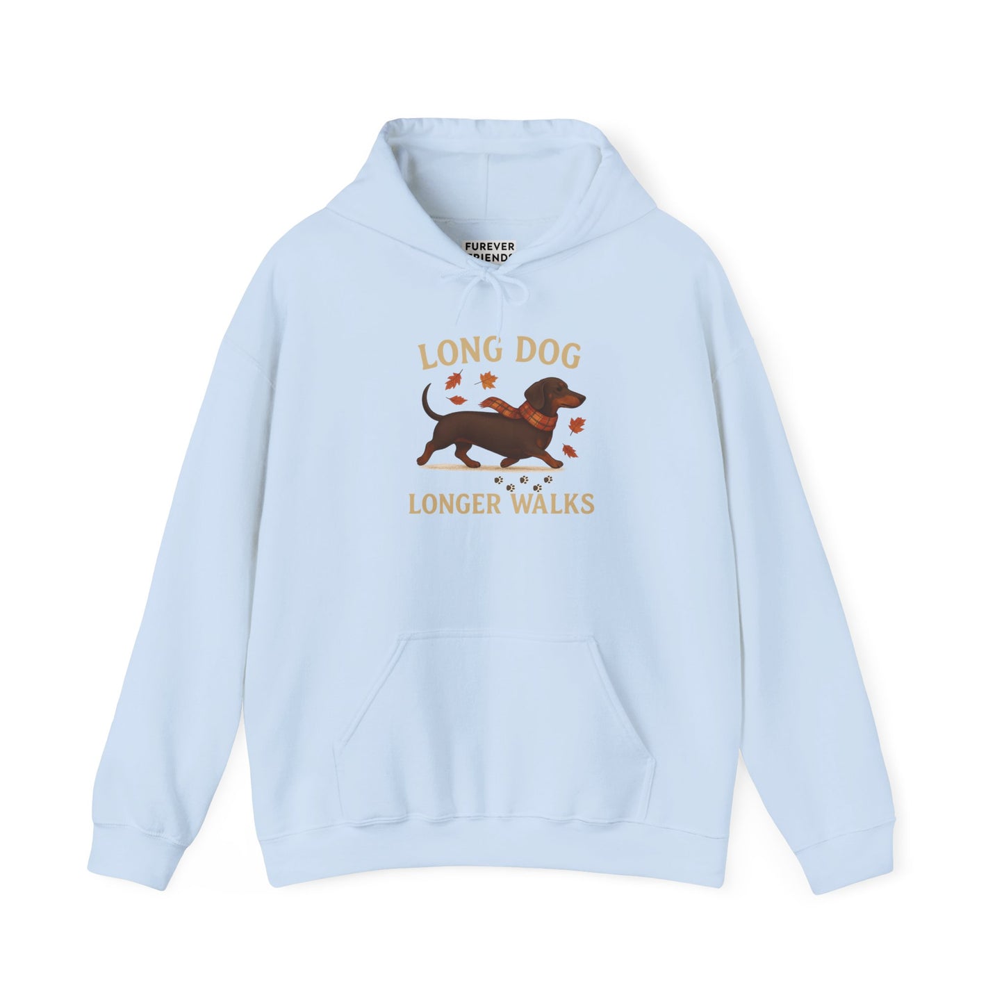 Long Dog Longer Walks Autumn Themed Hoodie