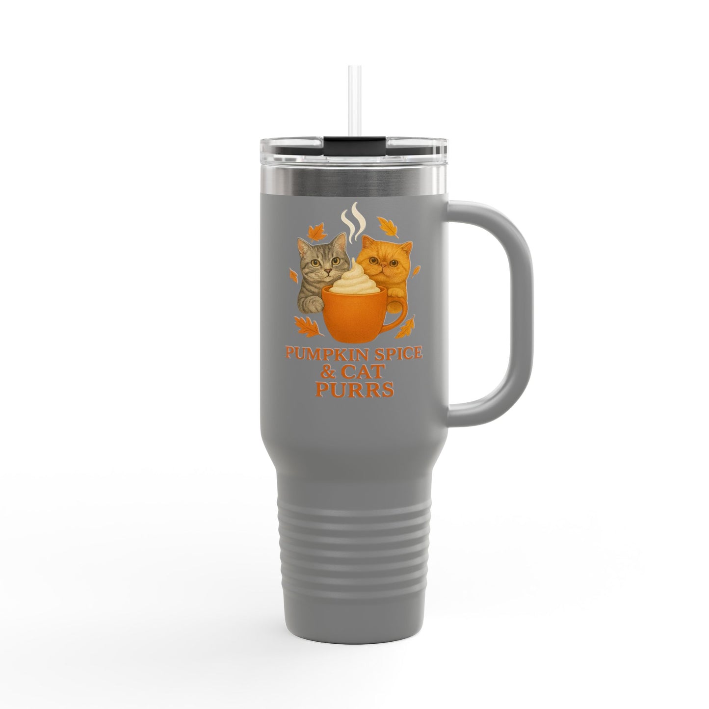 Pumpkin Spice and Cat Purrs Travel Mug