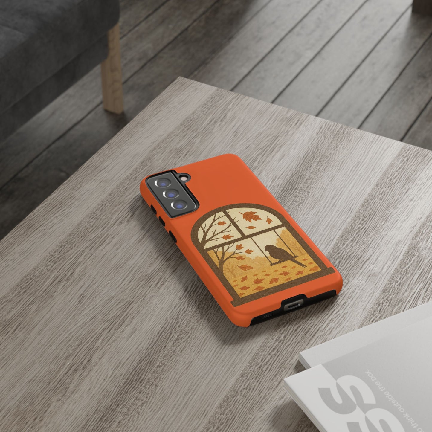 Bird In The Window Autumn Themed Phone Case