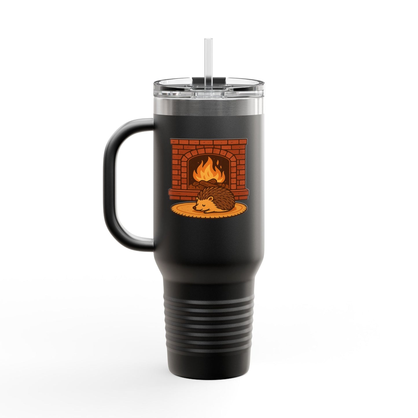 Fireside Spines Cozy Autumn Travel Mug