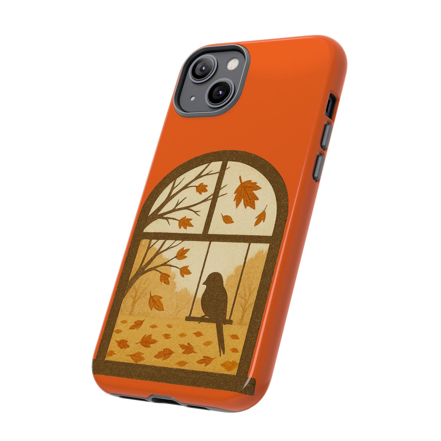 Bird In The Window Autumn Themed Phone Case