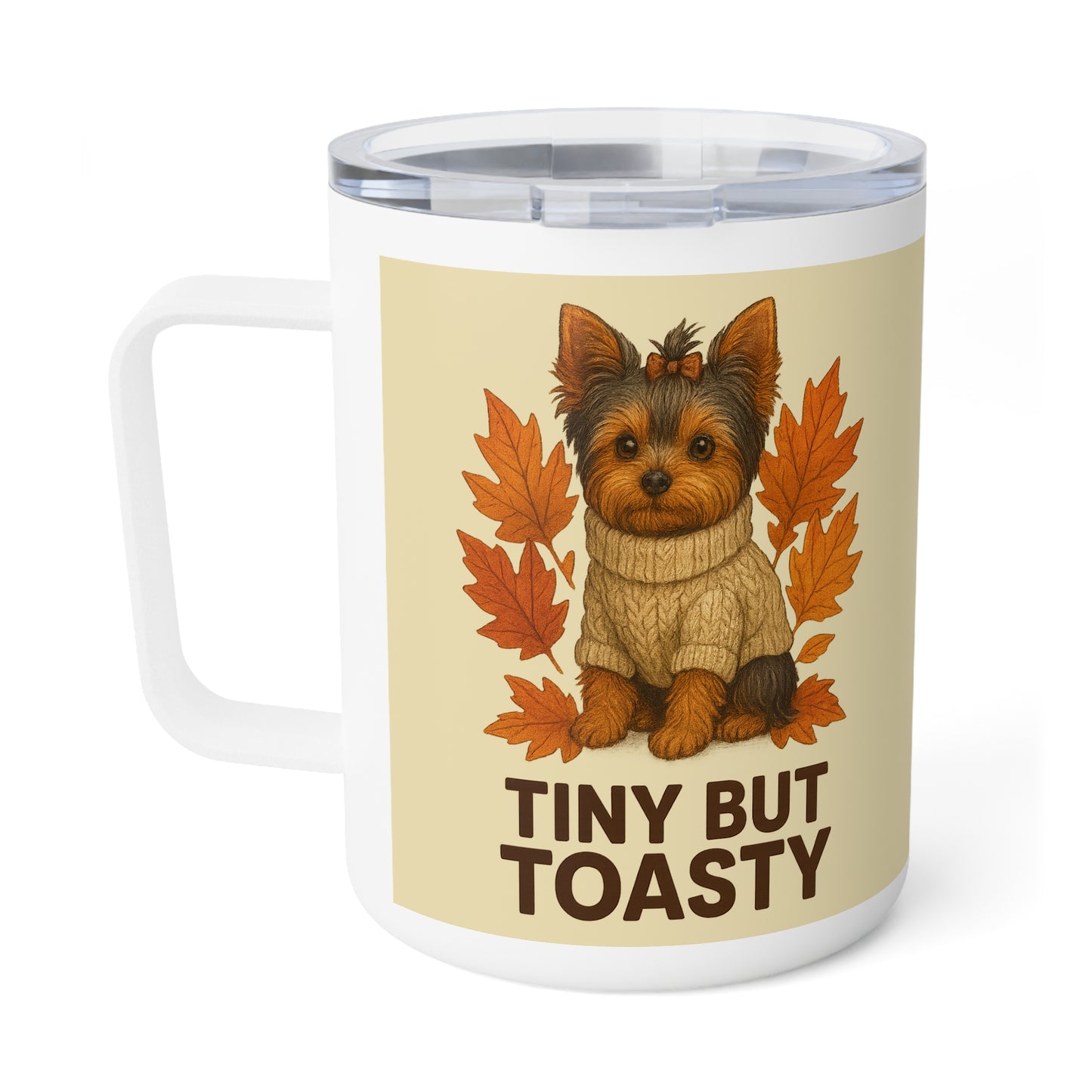 Tiny But Toasty Autumn Themed Insulated Coffee Mug