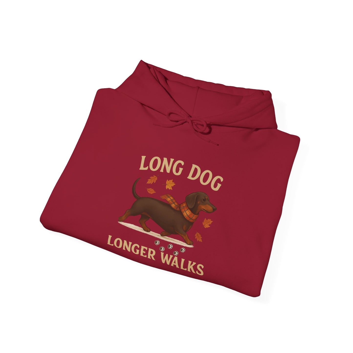 Long Dog Longer Walks Autumn Themed Hoodie