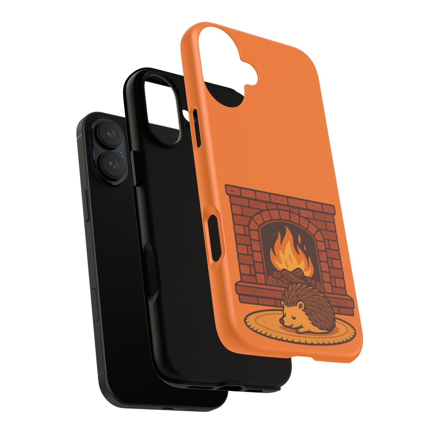 Fireside Spines Cozy Autumn Hedgehog Phone Case