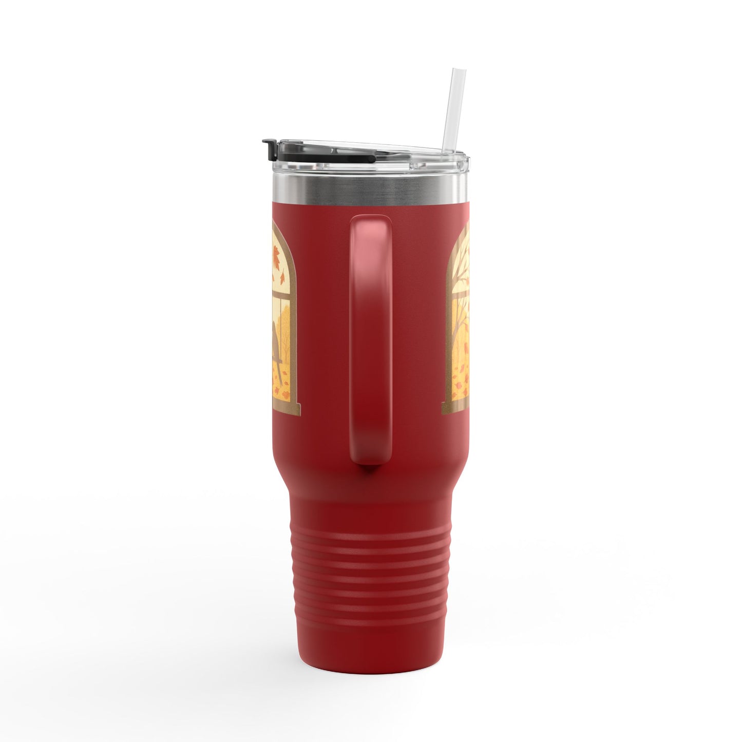 Bird In The Window Autumn Themed Travel Mug