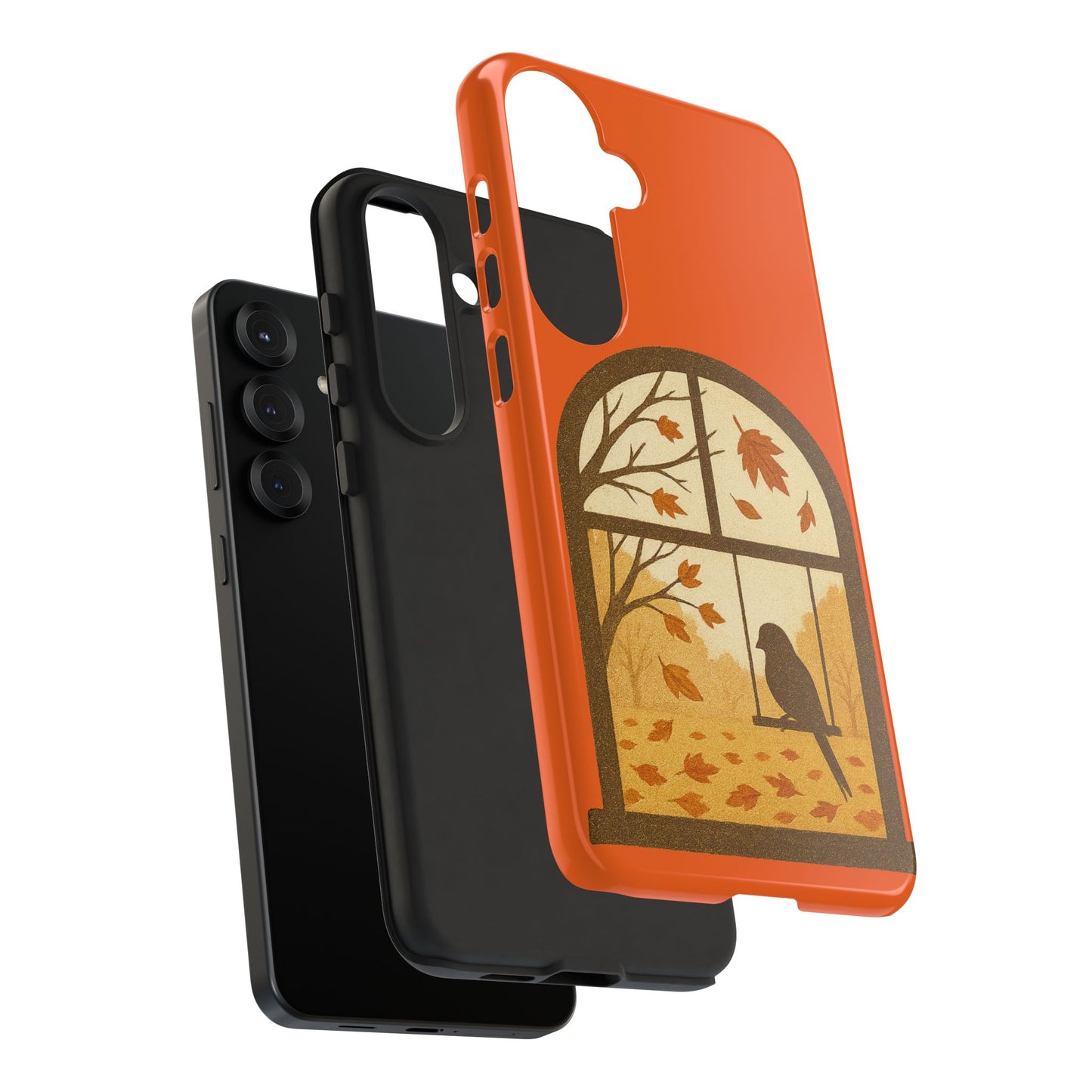 Bird In The Window Autumn Themed Phone Case