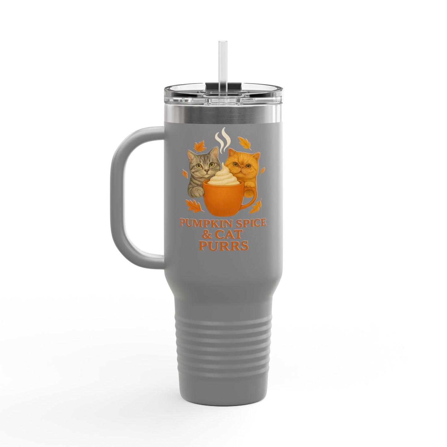 Pumpkin Spice and Cat Purrs Travel Mug