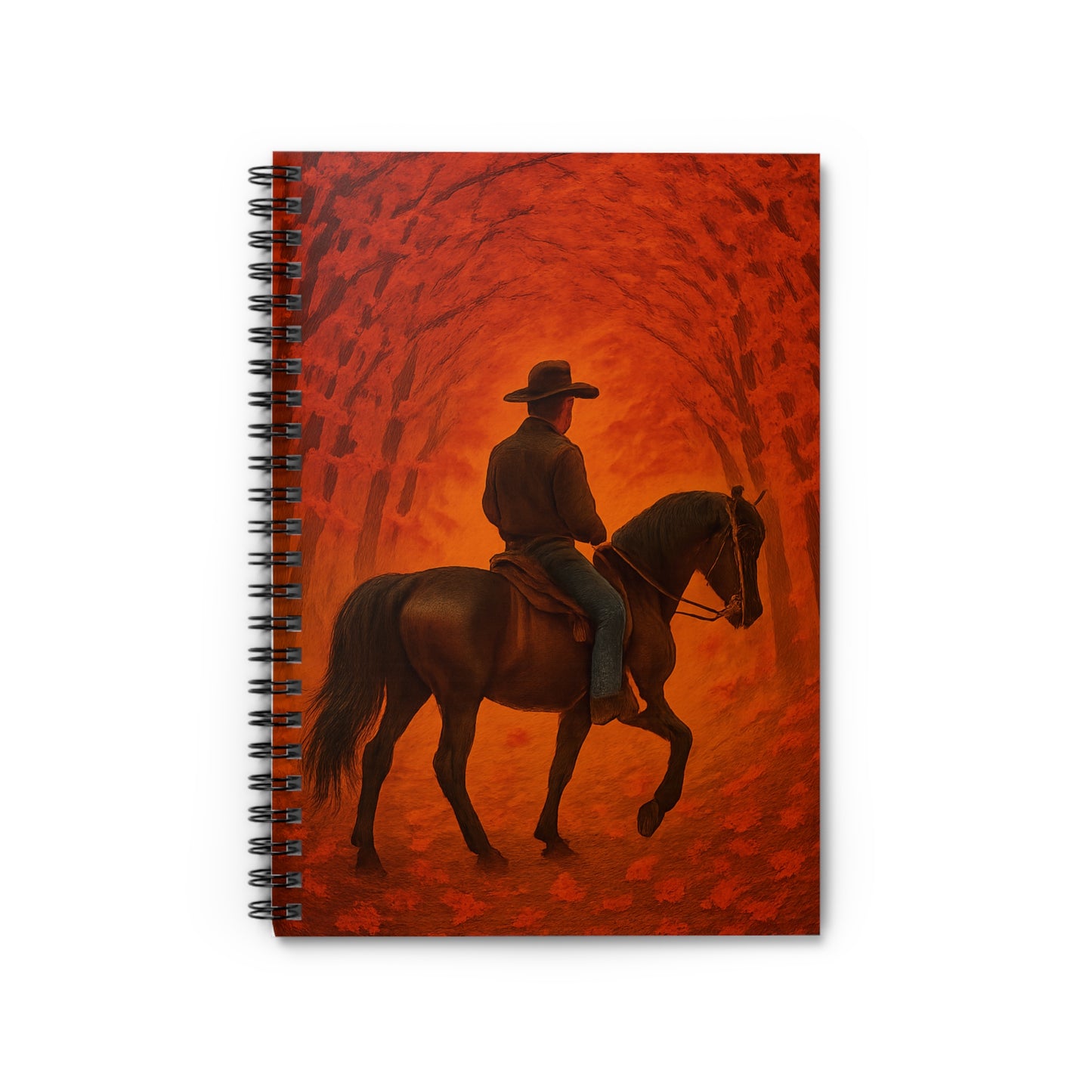 Evening Ride Themed Spiral Notebook - Ruled Line
