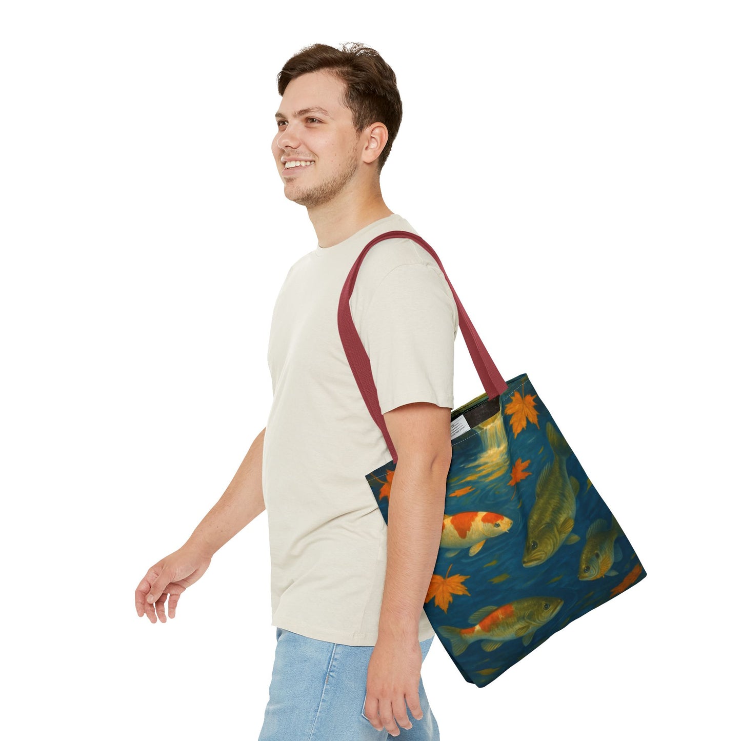 Fall Fish Print Tote Bag