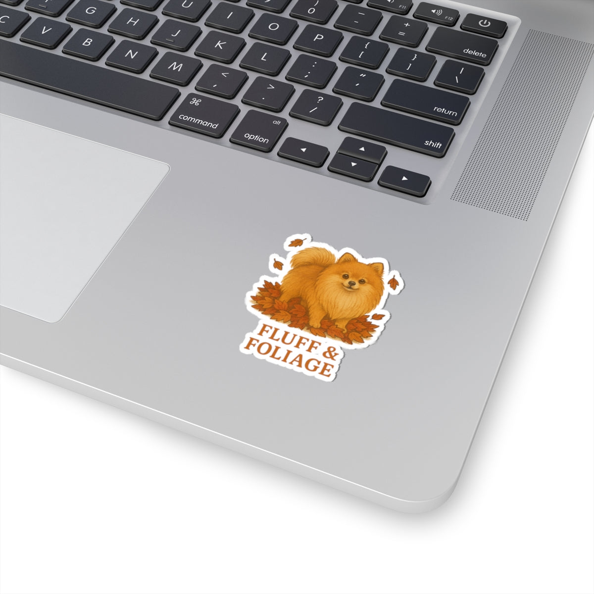 Fluff & Foliage Pomeranian Fall Sticker
